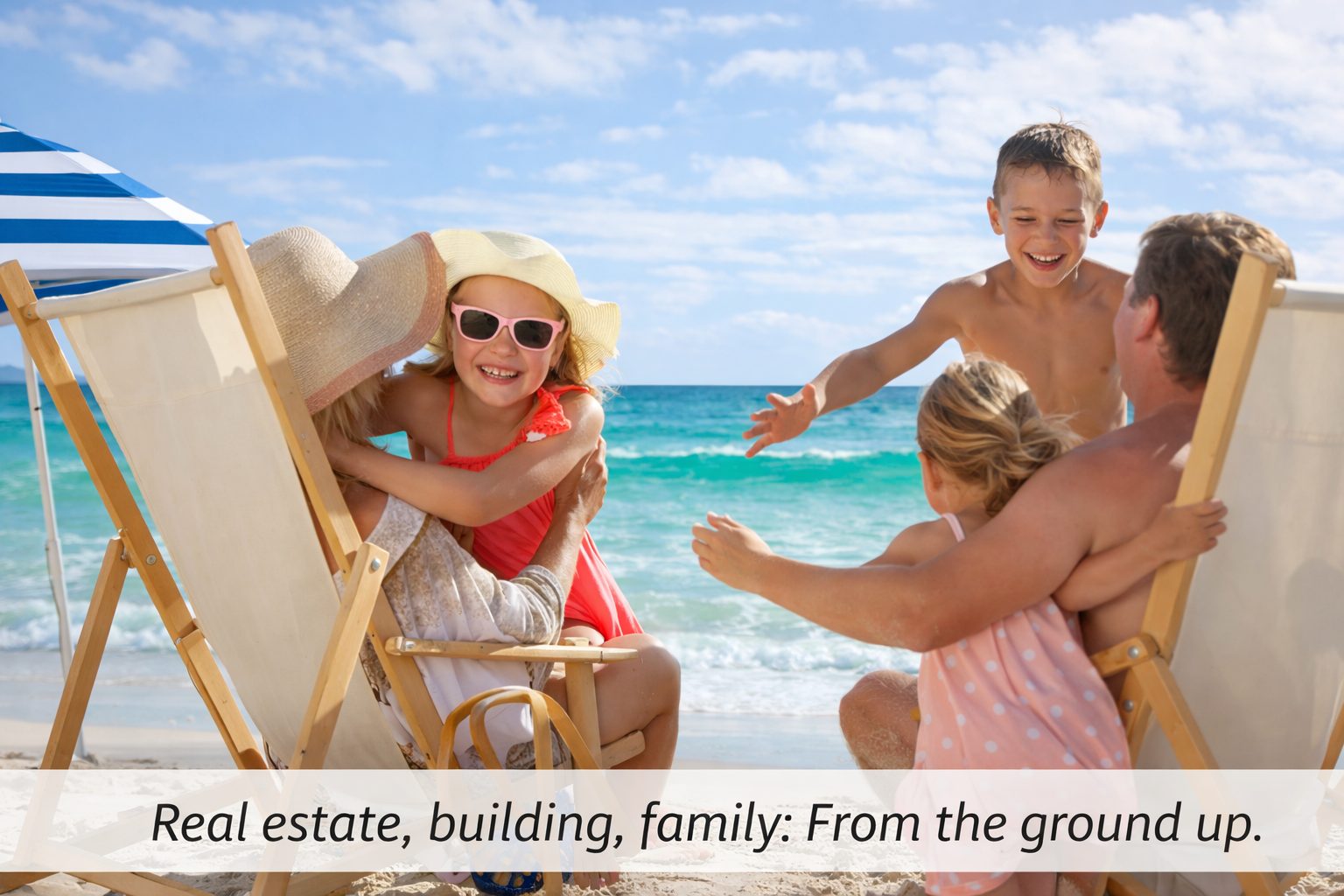 Family enjoying a Gulf Coast beach day in Northwest Florida