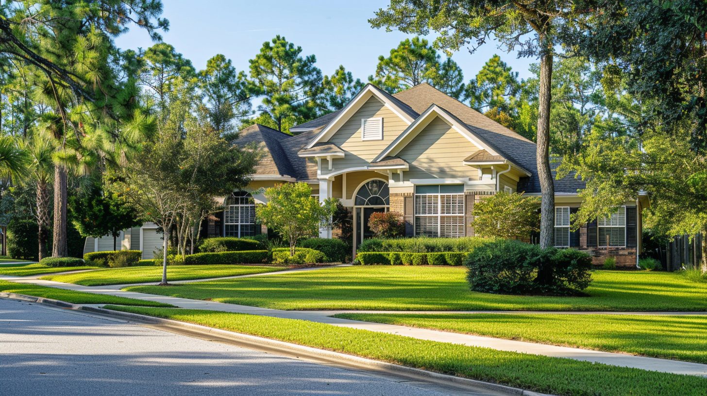 Established Northwest Florida family home in bright morning light ready for sale