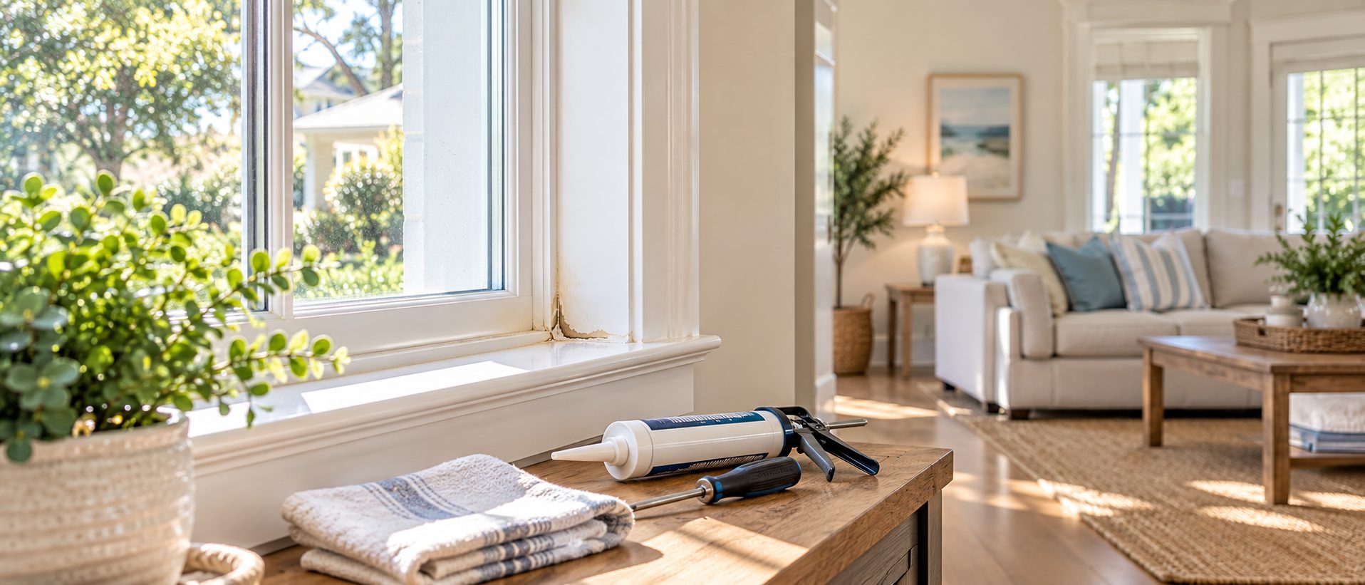 Small window maintenance repair in a well-kept Northwest Florida family home