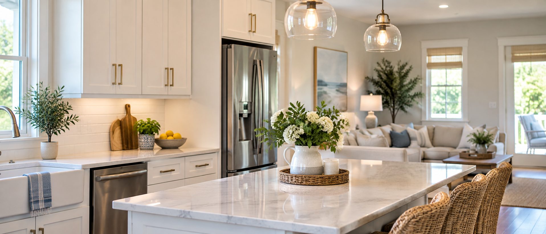 Updated Northwest Florida kitchen showing practical home improvements before selling